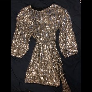 Silver Sequin Dress